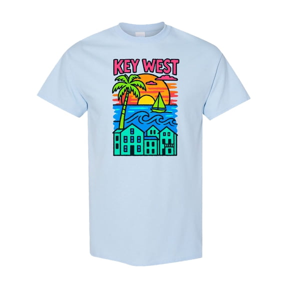 Inktastic Key West Sunset Tropical Vibes T-Shirt