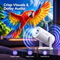 thumbnail image 6 of Elephas Roku TV Smart Projector, Portable Mini Projector with Wi-Fi and Bluetooth, Dolby Audio,Built-in Roku TV streaming experience,270°Rotating Stand for Home Theater,Bedroom & Outdoor Movie Nights, 6 of 9