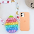 thumbnail image 3 of Pop Fidget It Bag Super Cute Crossbody Makeup Bag Bubble Cosmetic Purse Bag 2-in-1 Kawaii Mini Small Pouch Toys for Girls and Boys (Macaron Pineapple), 3 of 10