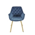 thumbnail image 1 of Topline Home Furnishings Dining Arm Chair, Velvet & Gold, 1 of 6