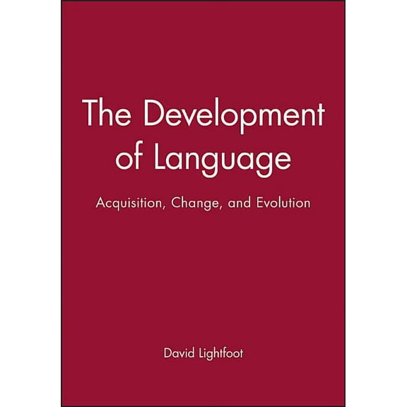 Blackwell/Maryland Lectures in Language  Development of Language, Book 1, (Paperback)