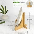 thumbnail image 3 of ANBOXIT Plate Stands for Display, 8 Inch Plate Holders for Displaying, Bamboo Picture Frame Holder for Tables, Tabletop Easels, Decorative Stand for Platter, Dish, Book, Photo and Plaque (1 Pack), 3 of 6