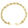 thumbnail image 3 of 10K Yellow Gold 8mm Solid Diamond Cut Rope Link Bracelet Lobster Clasp 9 Inch, 3 of 8