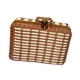 thumbnail image 4 of Cesta de almacenamiento,Cesta de almacenamiento de imitación de ratán,Cesta de almacenamiento hecha a mano,estuche de maquillaje,maleta,Caja de regalo tejida para accesorios de L, 4 of 8
