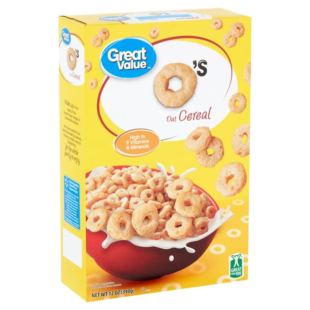 Great Value, O's Oat Breakfast Cereal, 12 oz