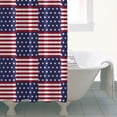 thumbnail image 4 of Red White and Blue Star Striped Pattern Shower Curtain 36"x72" ,Bathroom Decorative Shower Curtains Set with 12 Hooks,Modern Waterproof Washable Shower Curtain, 4 of 6