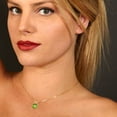 thumbnail image 4 of Clara Pucci 14K Yellow Solid Hypoallergenic Gold 1Ct Natural Peridot Princess Cut Solitaire Designer Necklace Pendant For August, 4 of 6