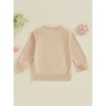 thumbnail image 4 of Suealasg Toddler Baby Girl Sweatshirt 6M 1T 2T 3T Long Sleeve Crew Neck Letters Print Pullover Sweaters Top Kids Girl Spring Winter Clothes, 4 of 7