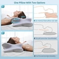 thumbnail image 4 of Almohada Cervical de Espuma viscoelástica, Almohadas ergonómicas ortopédicas de Apoyo contorneadas para Personas Que Duermen de Lado, Boca Abajo y Boca Arriba, 4 of 7