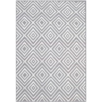 SAFAVIEH Kilim Rachyl Geometric Diamonds Wool Area Rug, Grey, 4' x 6'