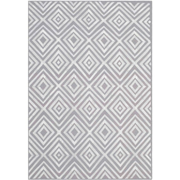 SAFAVIEH Kilim Rachyl Geometric Diamonds Wool Area Rug, Grey, 4' x 6'