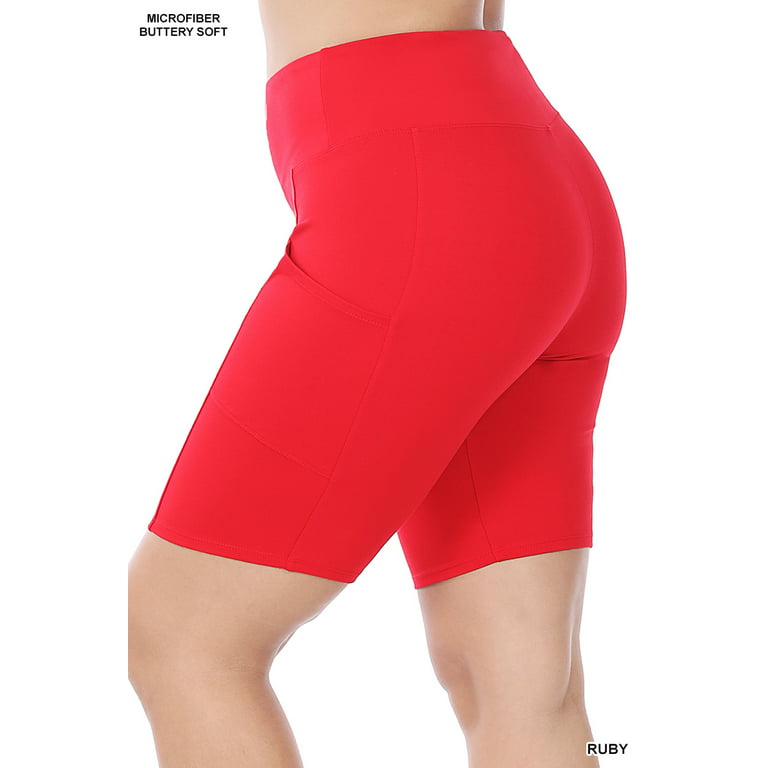Ladies 2X 3X Plus Size Cotton Spandex Yoga Workout Long Bike Shorts Leggings