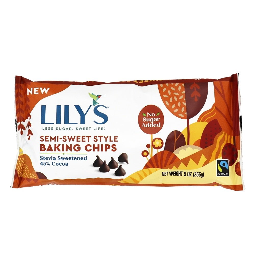 Lily's Stevia Sweetened Baking Chips 45 Cacao Semi Sweet Chocolate