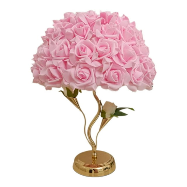 BELOVING Bedside Flower Lamp Rose Flower Tree Lamp for Study Room Bedroom Living Room Pink