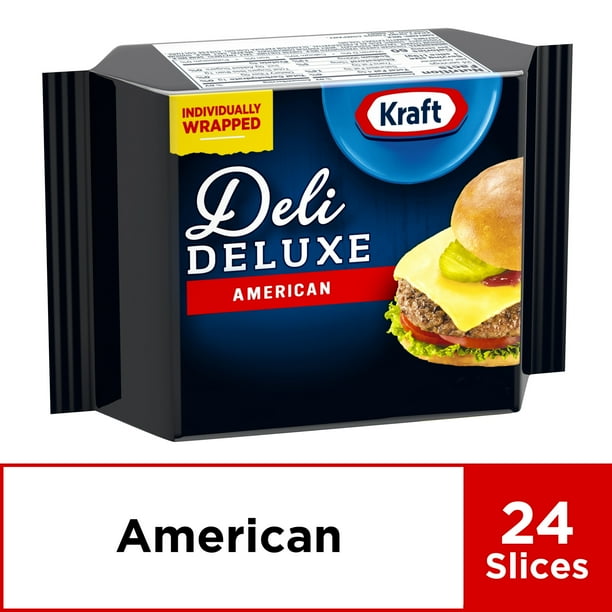 Kraft Deli Deluxe Cheese Slices, American Cheese, 24 ct 16.0 oz