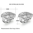 thumbnail image 7 of Jiamiaoi Earring Backs Locking Earring Backs for Studs 925 Sterling Silver Earring Backs Lifters Replacement Earring Backs Butterfly Clasp for Studs, 7 of 7