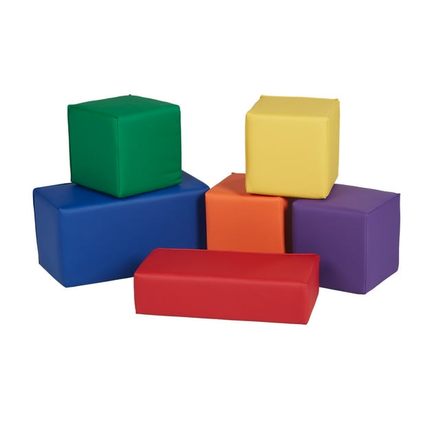 SoftZone® Stack-A-Block Set 6-Piece - Primary - Walmart.com - Walmart.com