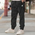 thumbnail image 4 of Dalix Ghost Embroidery Washed Midweight Jogger Fleece Sweatpants Soft Lounge Pant Drawstring Waistband Pockets Mens in Black S Small, 4 of 5