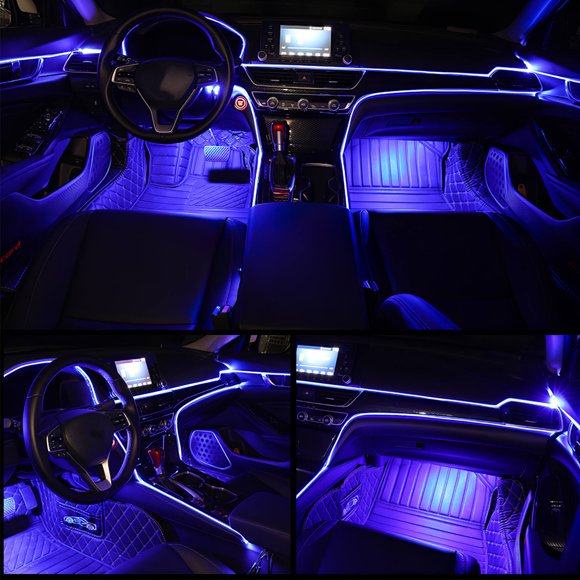 WHAMVOX Car Lighting Car Interior Lighting Sky-Blue Bendable High Brightness 1Pack 150x0.39in