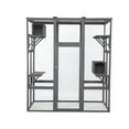 thumbnail image 6 of Resenkos Cat House, Catio Cat Shelter, Cat Cage,Super Large Cat Carrier,Gray, 6 of 15