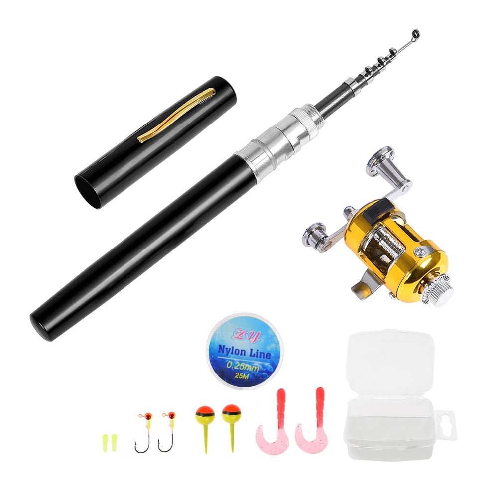 Fishing Rod and Reel Combo Set Telescopic Pocket Pen Fishing Rod with