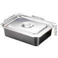 thumbnail image 6 of Shoreew Flat Bottom Square Basin Stainless Steel Extra Deep Lasagna Baking Pan with Lid Non-stick Roasting Casserole Dish, 6 of 6