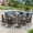 Black-Brown Rattan, variant on Vicllax 5-Piece Outdoor Patio Dining Set Wicker Rattan Chairs with Metal Frame and Steel Round Table