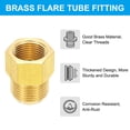 thumbnail image 4 of Uxcell 2Pcs 1/2" Flare Female x 5/8" Flare Male Brass Flare Pipe Fitting with Flare Nut, 4 of 7