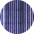 thumbnail image 1 of Ahgly Company Indoor Round Abstract Blue Modern Area Rugs, 6' Round, 1 of 4