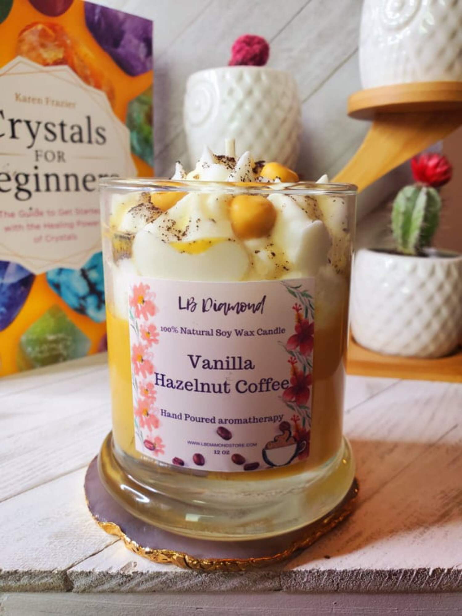 Vanilla  Hazelnut Coffee Whipped Natural Soy Wax Candle