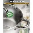 thumbnail image 5 of Cook N Home Kitchen Cookware Sets, 12-Piece Basic Stainless Steel Pots and Pans, Silver, 5 of 8