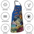 thumbnail image 6 of Bingfone Colorful Coral Reef Apron Gifts For Men, Women Professional Grade Chef Apron For Kitchen,Bbq & Grill, 6 of 8