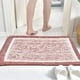 thumbnail image 1 of Alfombra de baño de microfibra blanda - Tapete de ducha absorbente antideslizante, 40x60cm gris o rosa, lavable a máquina, 1 of 5