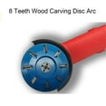 thumbnail image 6 of Grinding Disc, Wood Carving Disc, Tyeign 90Mm Blue Curved 90Mm Diameter 16Mm Aperture Planer D Power Wood Carving Disc Machine Woodworking Disc Easy to Use Chef Knife Fruit Knife, 6 of 9
