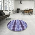 thumbnail image 4 of Ahgly Company Machine Washable Indoor Square Transitional Purple Mimosa Purple Area Rugs, 7' Square, 4 of 7