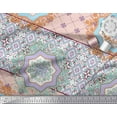 thumbnail image 3 of Soimoi Modal Satin Fabric Check & Mandala Patchwork Print Fabric by Yard 42 Inch Wide, 3 of 3