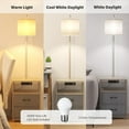 thumbnail image 5 of Floor Lamp with Table & 2 Drawers, Lamp with USB Port and Outlet, Lamps for Nightstand with 3 Color Temperature Led Bulb Included, Floor Lamps for Living Room, Bedroom and Home Office, Grey, 5 of 7