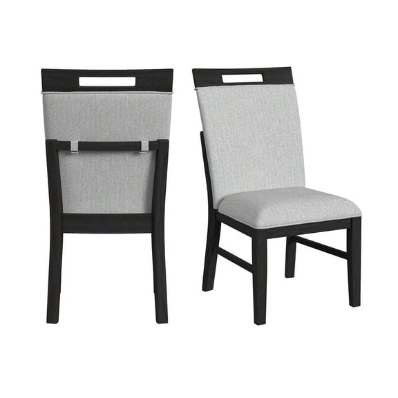 Picket House Furnishings Pinnacle Dining Side Chair Set in Charcoal