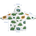 thumbnail image 7 of White Green Dinosaurs Speech Bubbles Pattern Blanket Hoodies for Kids 6-13YR Oversize Wearable Blanket Hoodies for Boys Girls Teens, 7 of 7