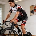 thumbnail image 6 of Cycling Jersey Set Mens Biking Shorts and Shirts Road Riding Bike Clothes for Men Red L, 6 of 8