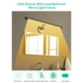 thumbnail image 2 of D C5V 25CM/9.8Inch LEDs Sconce Wall Lamp Bathroom Mirror Light Fixture Sensitive Light Control/ Stepless Dimmable Brightness Adjustable/ 3 Colors Temperature Changing for Washroom/ Living Room/, 2 of 8