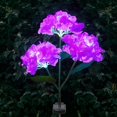 thumbnail image 1 of Solar Garden Lights Outdoor, Solar Powered LED 3 Hydrangea, 1 of 5