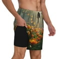thumbnail image 2 of Disketp Butterflies In Flower Field for Men's Double Layer Sports Swim Trunks,Stretchy Swim Trunks,Perfect for Swimming, Beach & Sports Activities-3X-Large, 2 of 6