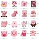 thumbnail image 2 of 100Pcs Pig Stickers Waterproof PVC Cartoon Pig Stickers Set Cute Pink Pig Stickers Water Bottle Bicycle Skateboard Laptop Sticker Luggage, 2 of 4