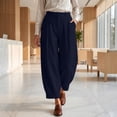 thumbnail image 6 of Linen Barrel Pants Women Cotton Palazzo High Waisted Balloon Pants Summer Casual Beach Boho Wide Leg Baggy Trousers, XL, 6 of 8