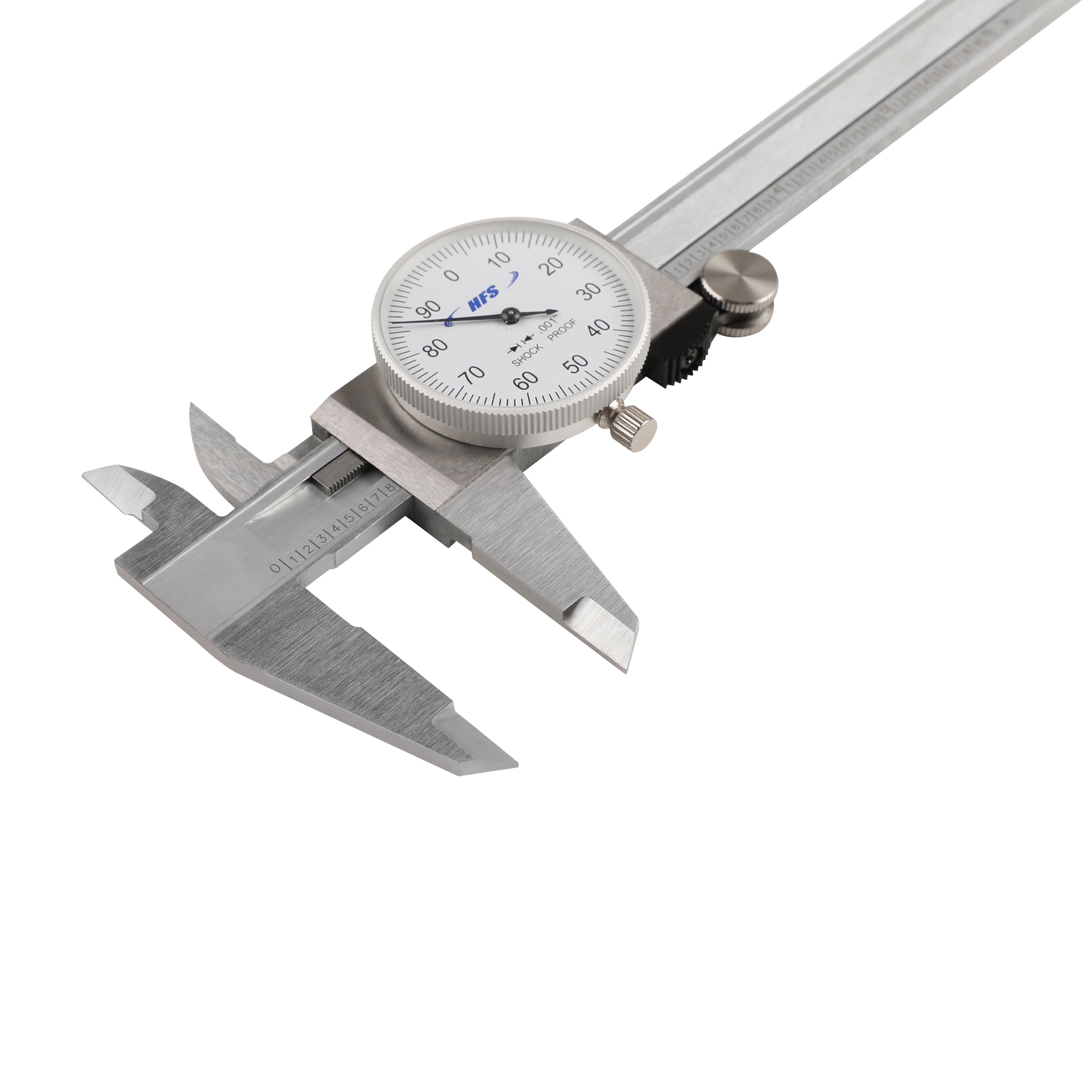 HFS(R) 0-6" Imperial Dial Caliper 4 Way Measurment  .001" Accuracy Shockproof Carbon Steel