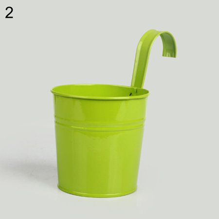 Grandest Birch Metal Iron Hanging Flower Pot Container Home Balcony Garden Planter Barrel Decor Hanging Flower Pot