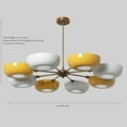 thumbnail image 5 of Stilnovo Style 8 Arm Lights Shade Sputnik Chandelier Light Fixture Brass Chandelier, 5 of 7