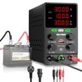 thumbnail image 1 of Fuente de alimentación 30 V 5 A variable con botón de ajuste de voltaje y corriente Botón de salida Puerto USB, 1 of 5