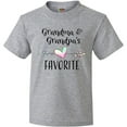 thumbnail image 3 of Inktastic Grandma and Grandpas Favorite- Heart Grandchild Youth T-Shirt, 3 of 5